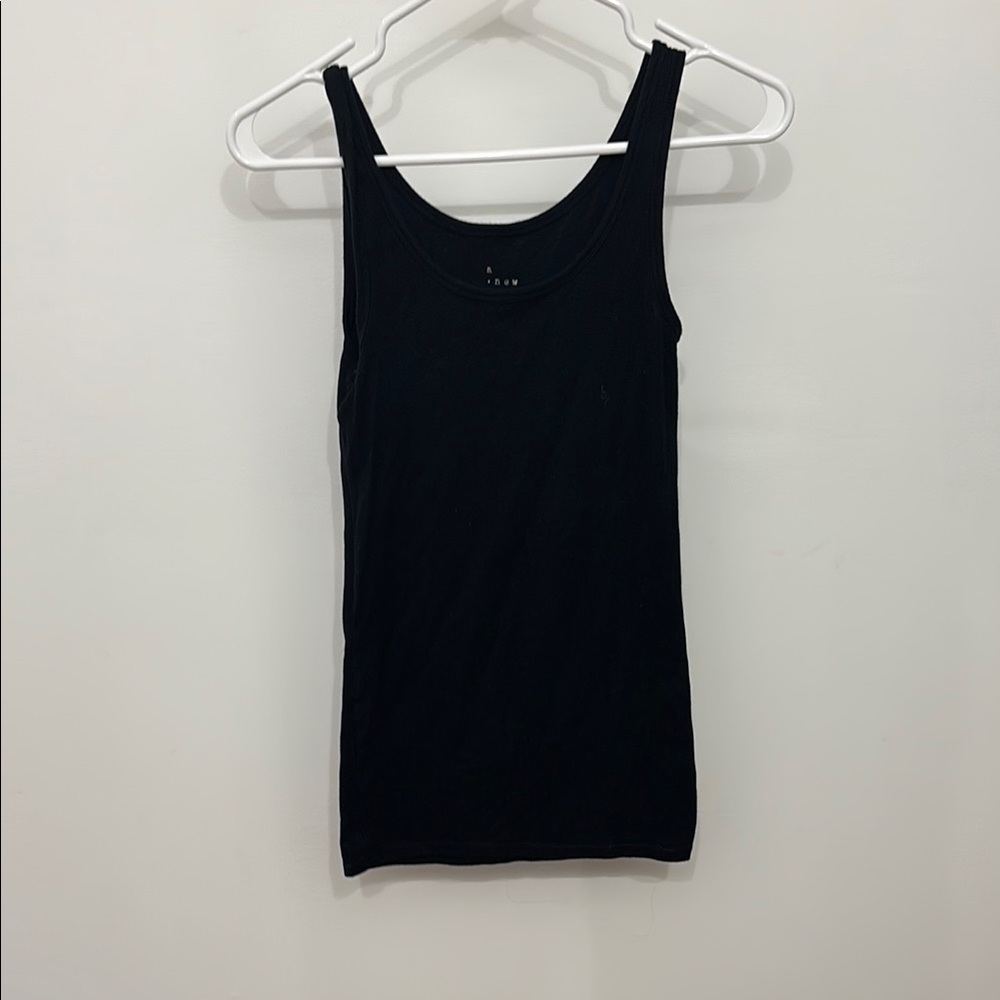 A New Day Black Fitted Sleeveless Tank Top
